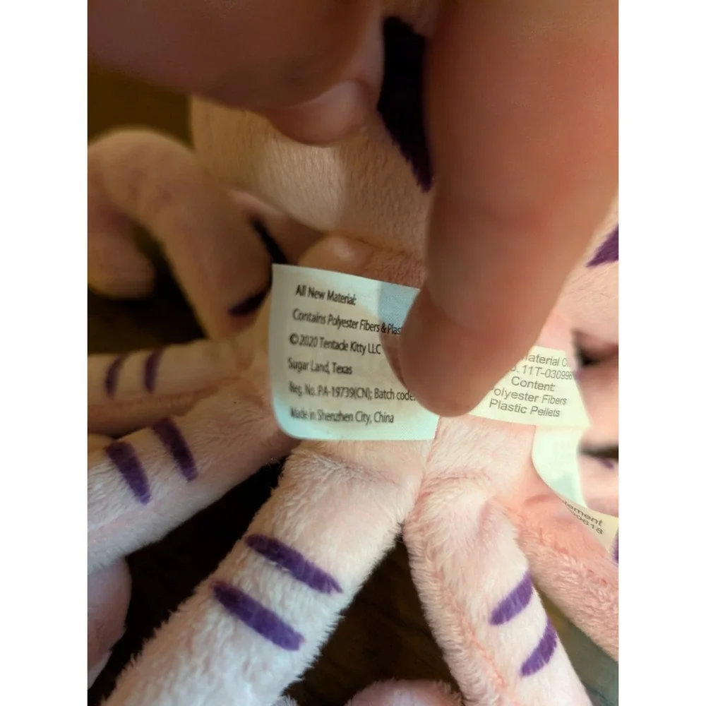 Tentacle Kitty The Huntress Plush 2017 Collectible Display Purple Pink Stripes